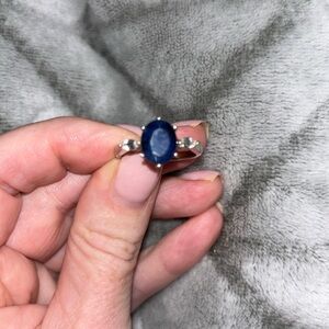Sterling Blue Sapphire Ring